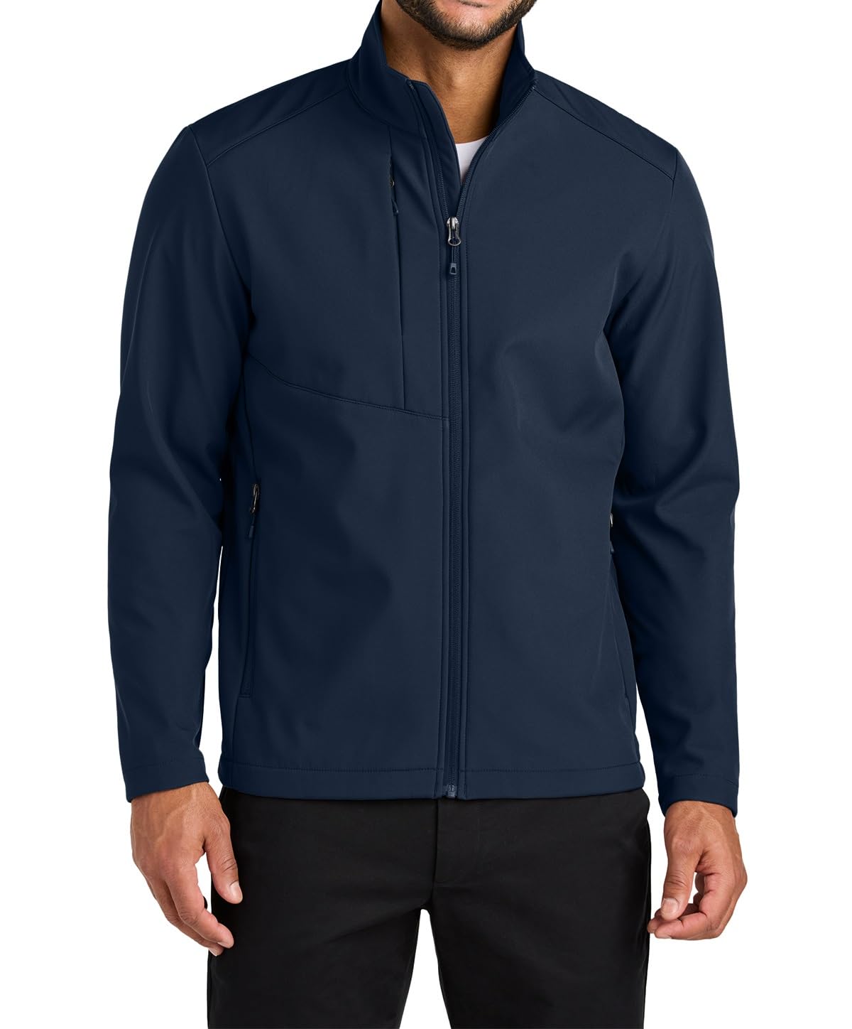 Security Gear Men's Water-Resistant Softshell Jacket with Fleece Lining, Windbreaker, Adjustable Cuffs for Outdoor Hiking