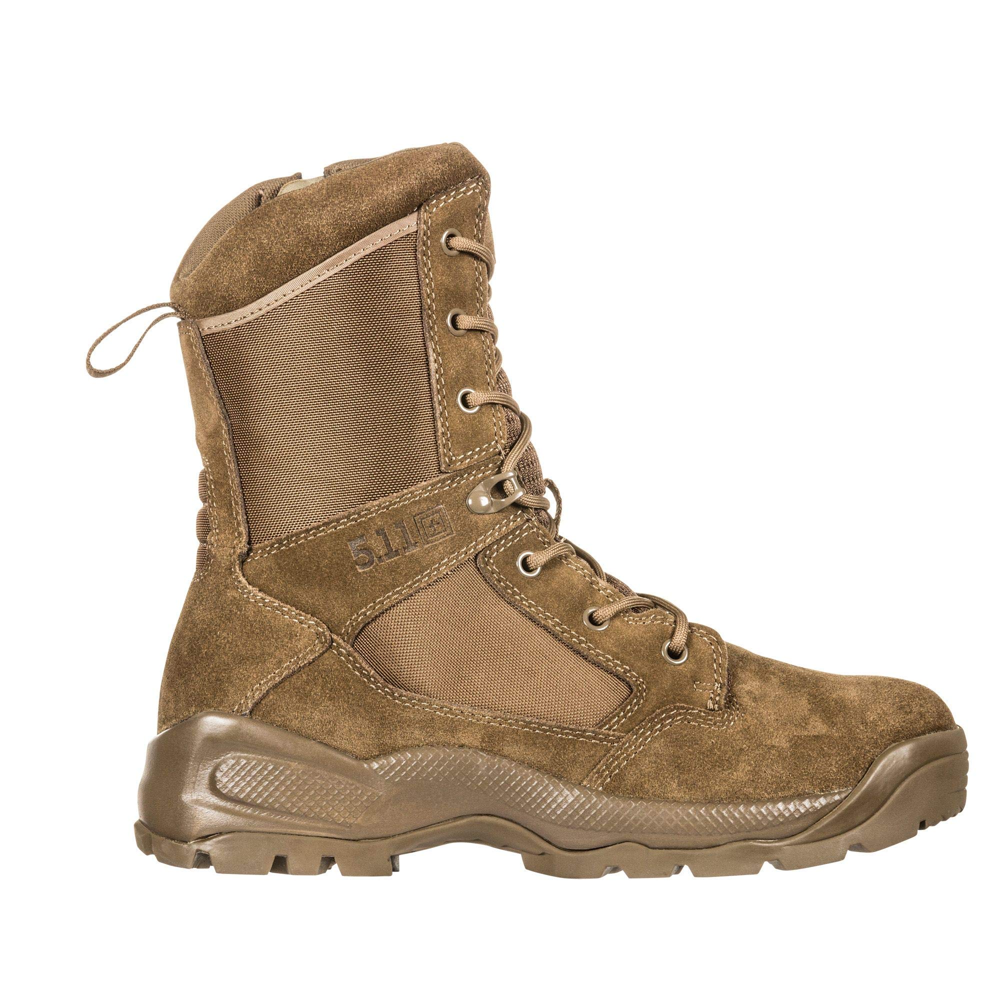 5.11 Tactical Men's A.T.A.C. 2.0 8-Inch Storm Boots, Ortholite Footbed, Slip-Resistant Outsole, Style 12392