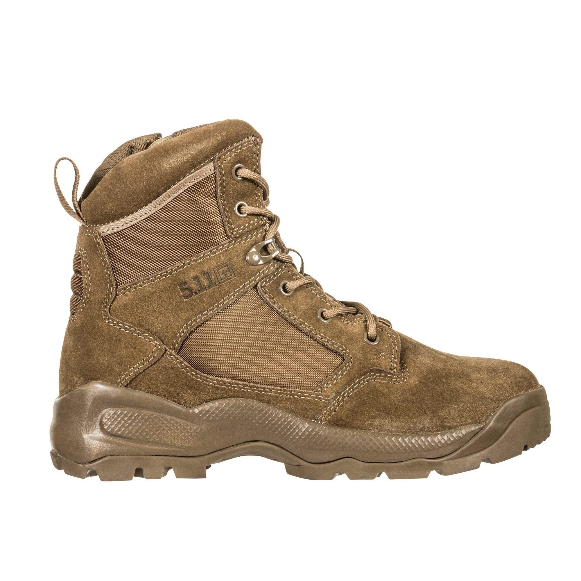 5.11 Tactical Men's A.T.A.C. 2.0 6" Side Zip Desert, Ortholite Achilles Cuff, Style 12395