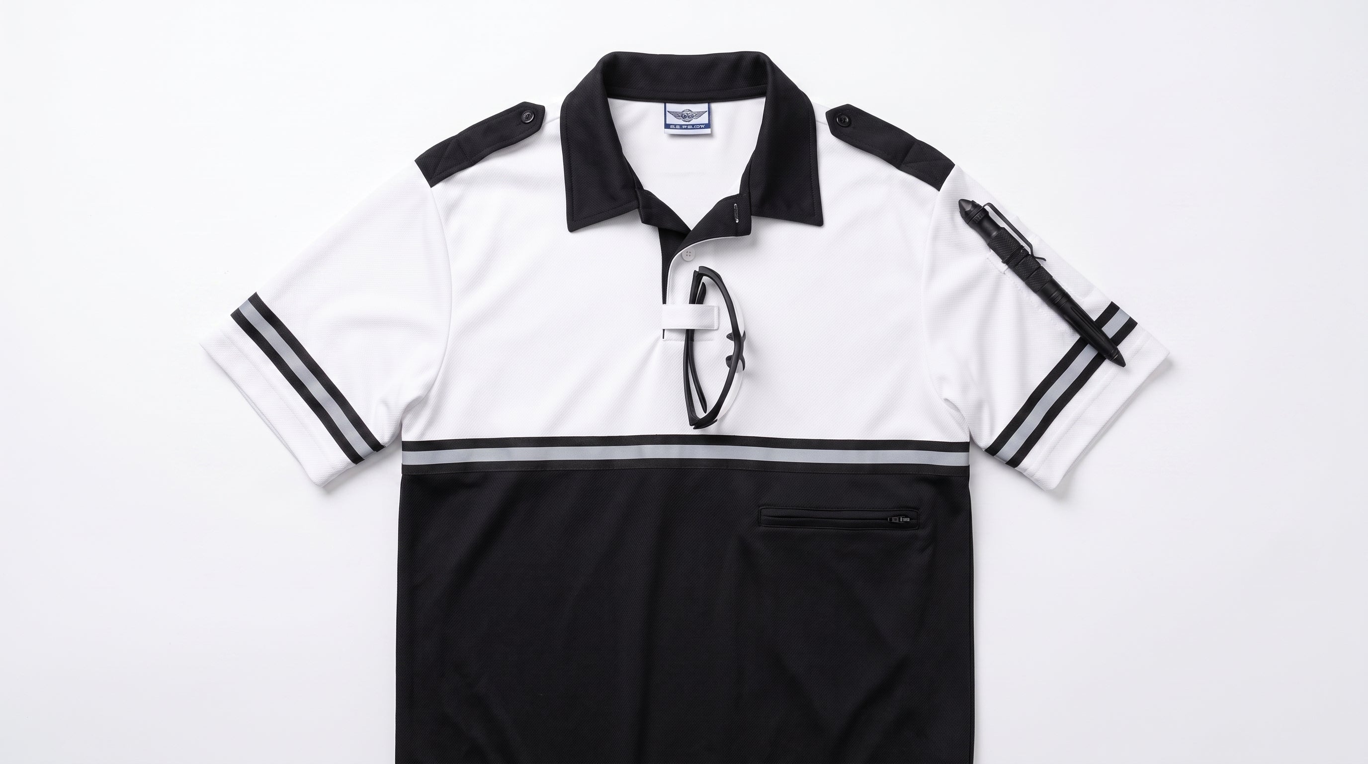 Bike Patrol Duty Shirt – Vented, Moisture-Wicking Polyester with High-Visibility Trim Two Tone Polo Shirt
