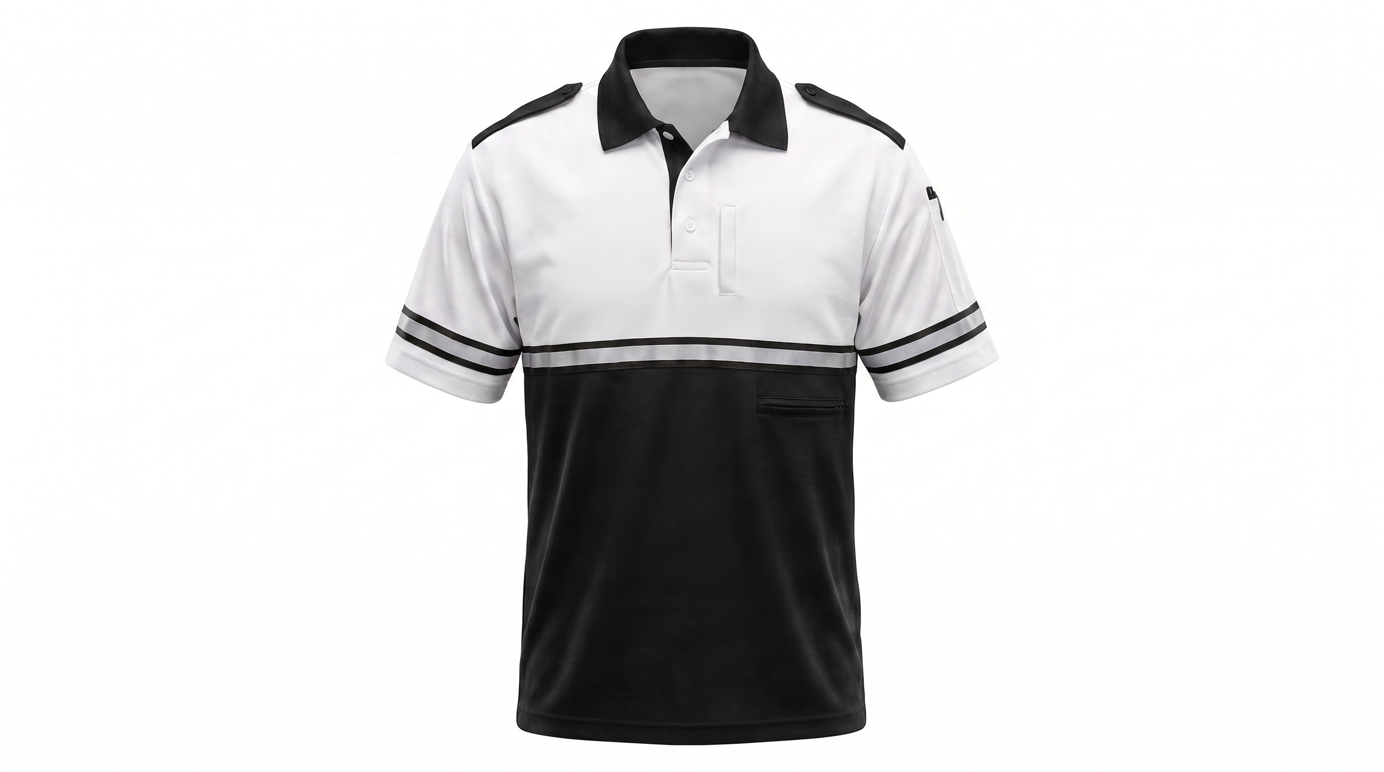 Bike Patrol Duty Shirt – Vented, Moisture-Wicking Polyester with High-Visibility Trim Two Tone Polo Shirt
