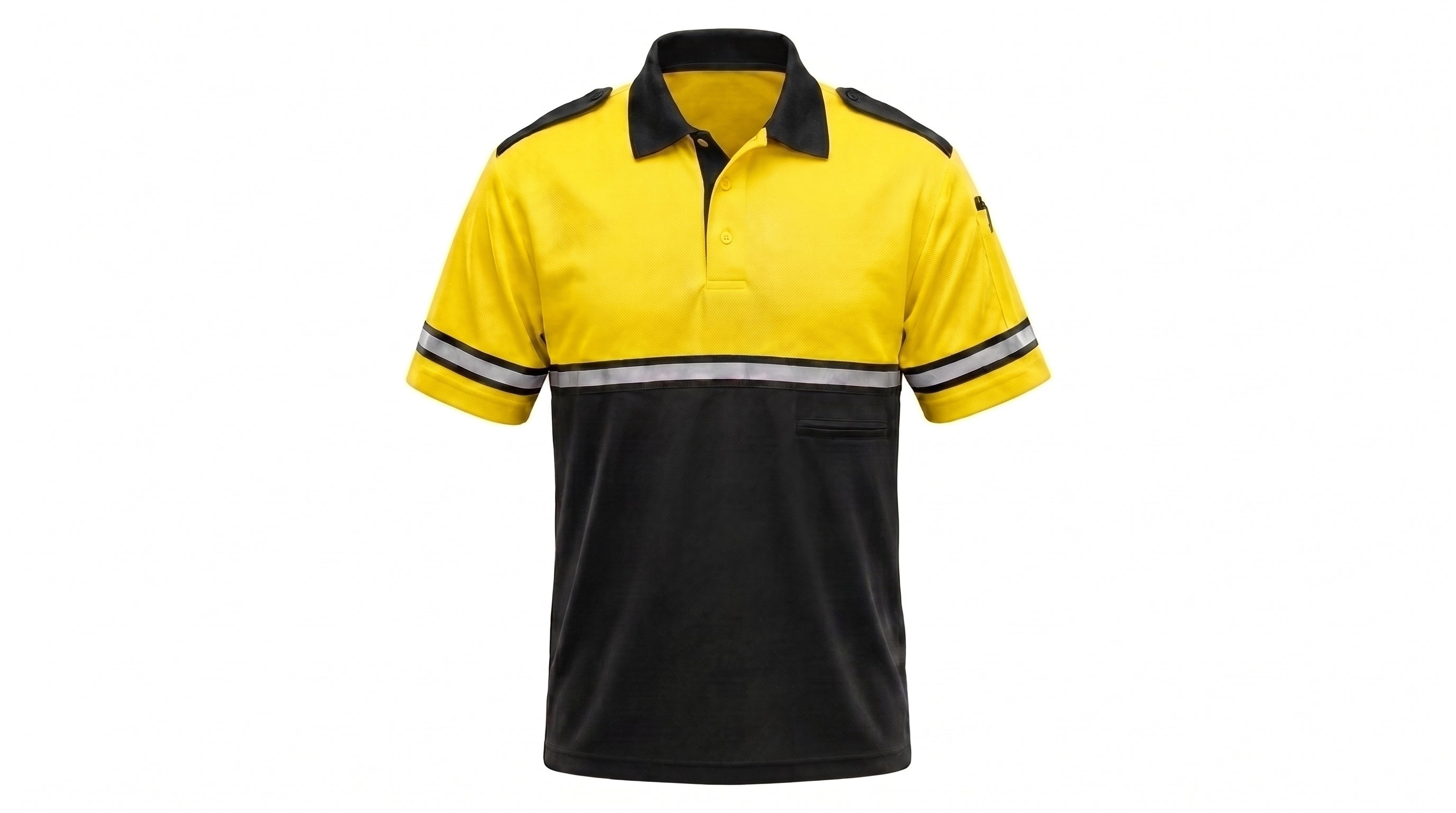 Bike Patrol Duty Shirt – Vented, Moisture-Wicking Polyester with High-Visibility Trim Two Tone Polo Shirt
