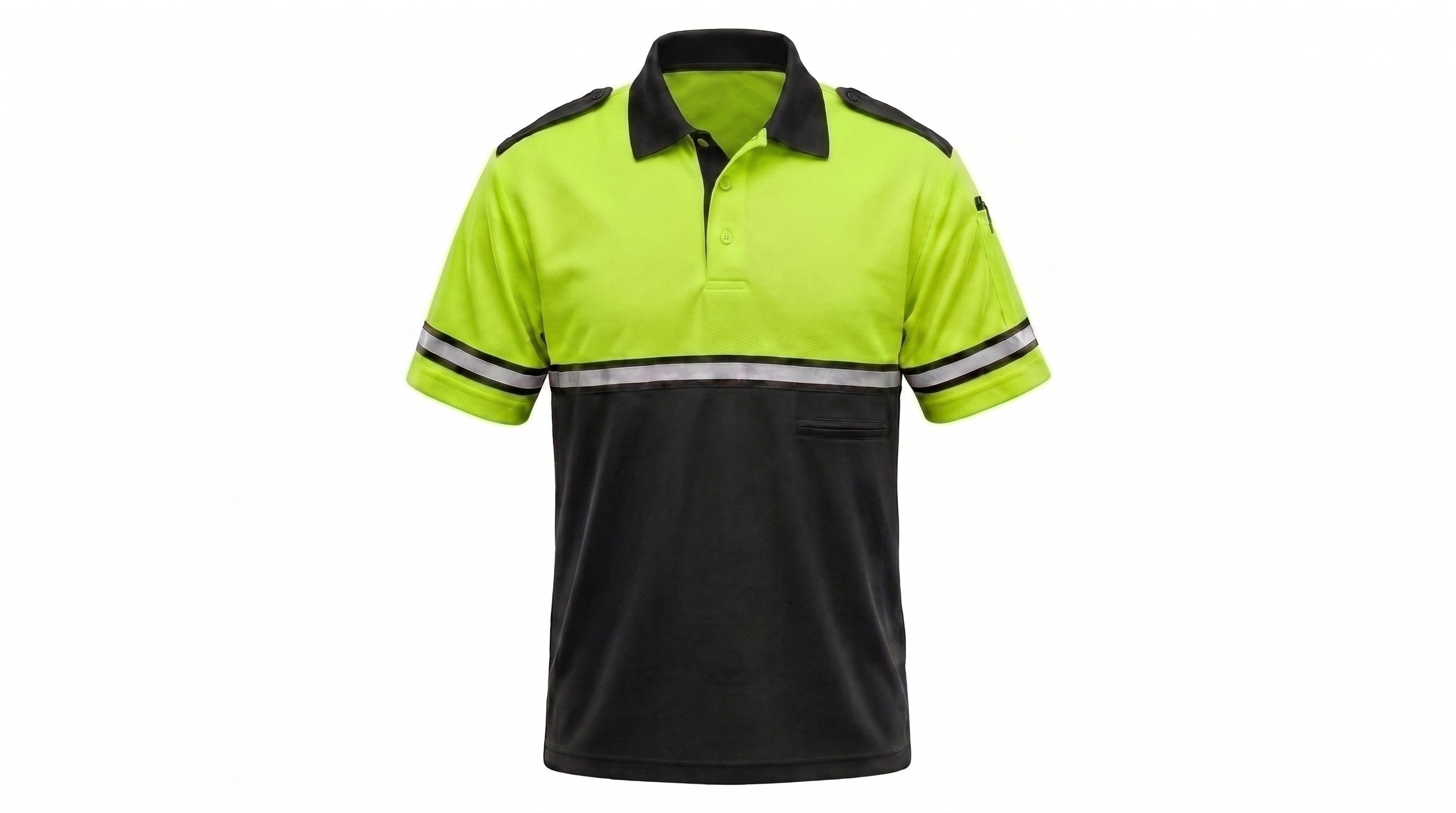 Bike Patrol Duty Shirt – Vented, Moisture-Wicking Polyester with High-Visibility Trim Two Tone Polo Shirt