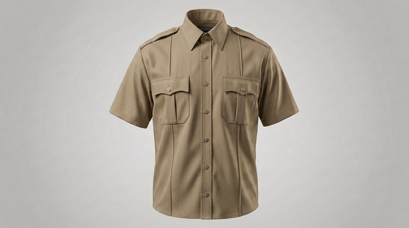 Polyester Short Sleeve Uniform Shirt