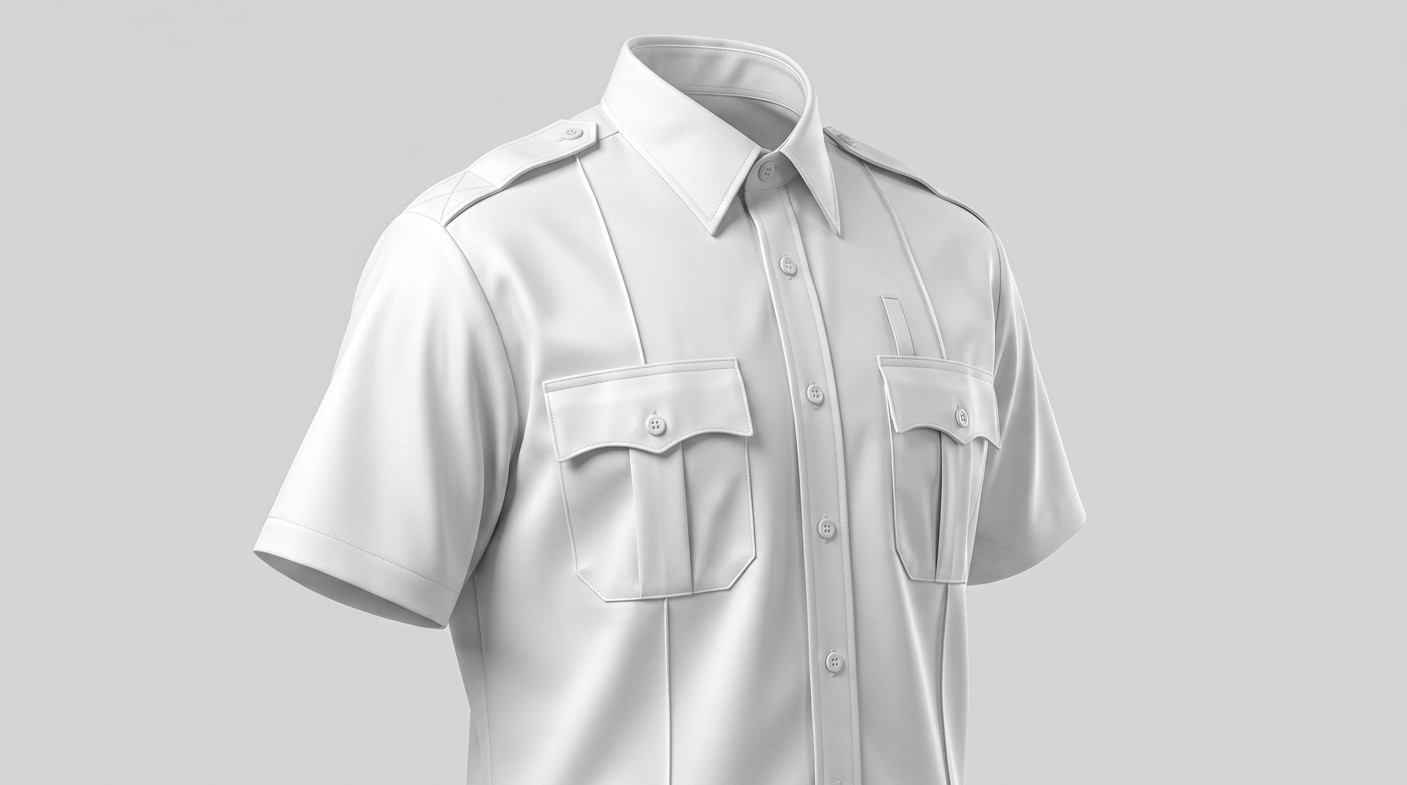 Polyester Short Sleeve Uniform Shirt