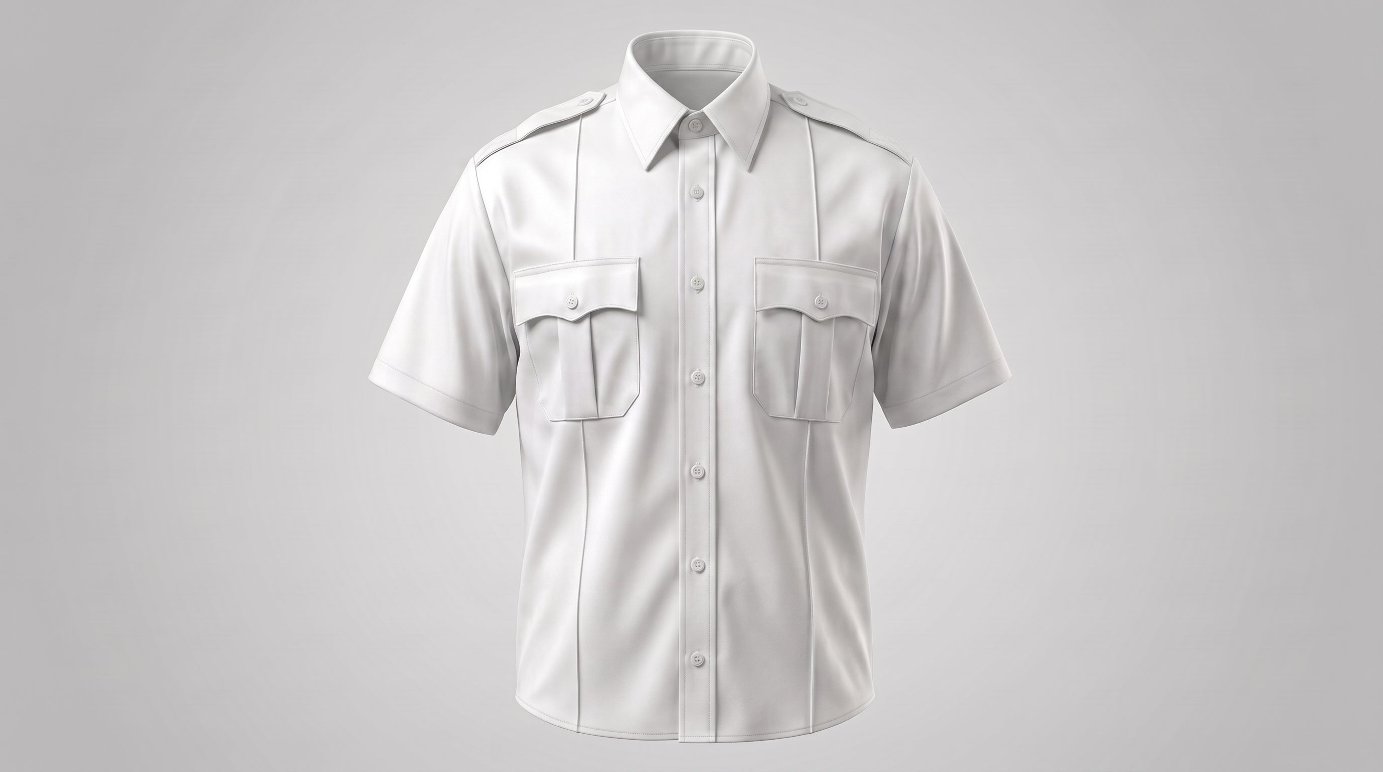 Polyester Short Sleeve Uniform Shirt