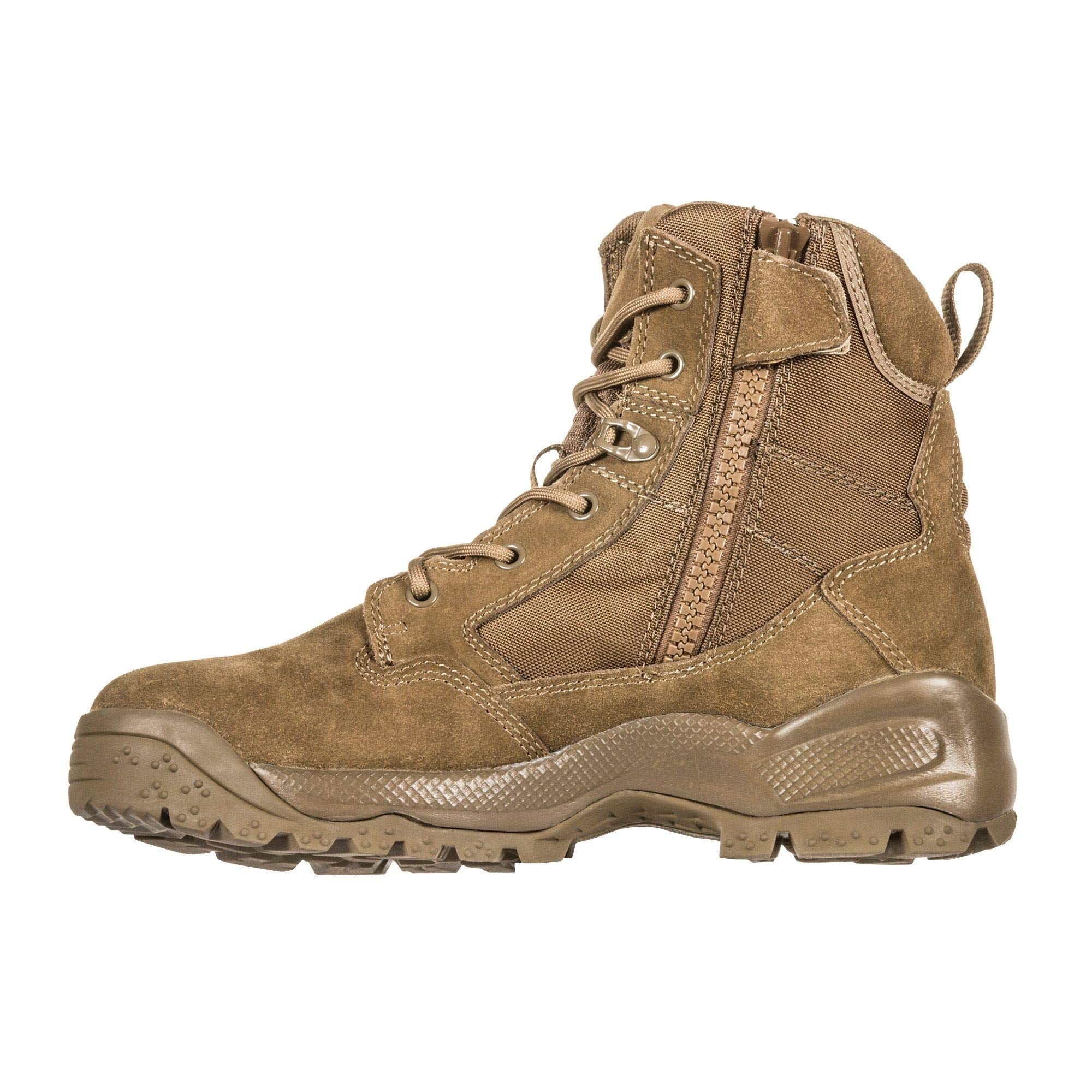 5.11 Tactical Men's A.T.A.C. 2.0 6" Side Zip Desert, Ortholite Achilles Cuff, Style 12395