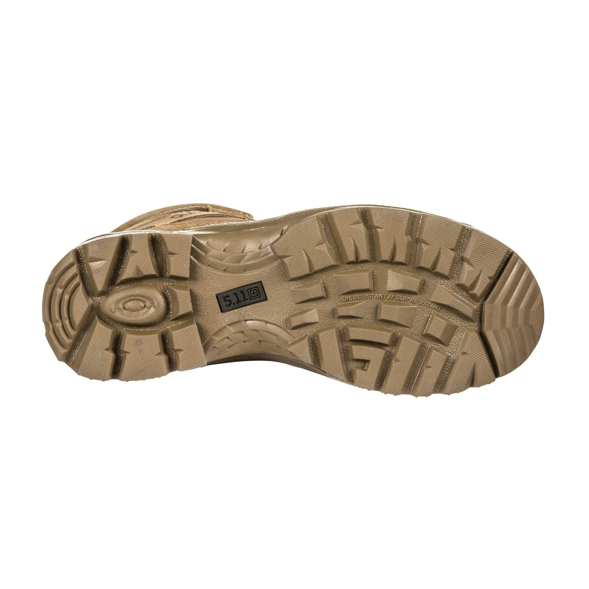 5.11 Tactical Men's A.T.A.C. 2.0 6" Side Zip Desert, Ortholite Achilles Cuff, Style 12395