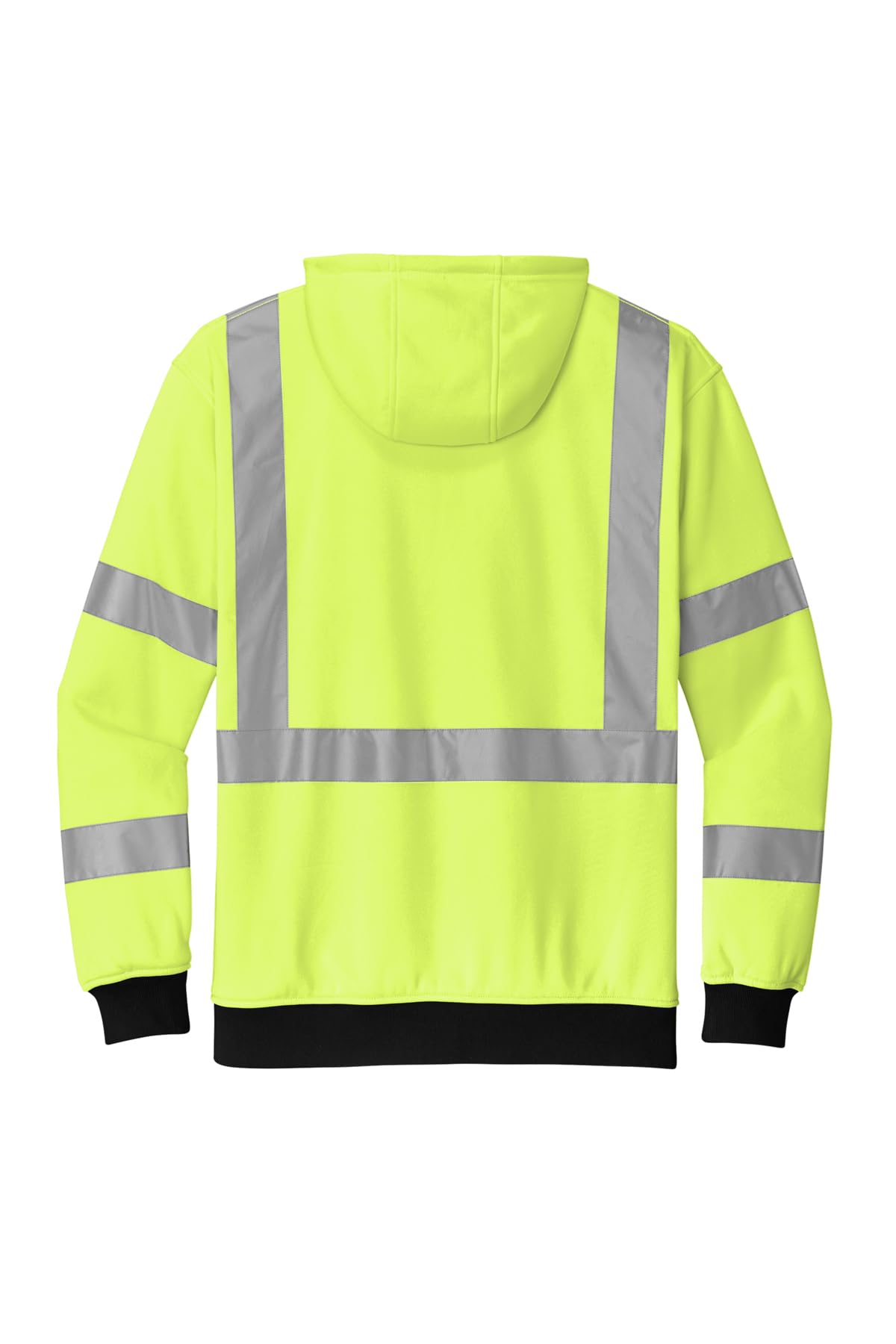 Security Gear  Men's High Visibility Safety Hoodie, Class 3 Reflective Zippered Hooded Sweatshirt,Hi-Vis Yellow Halloween