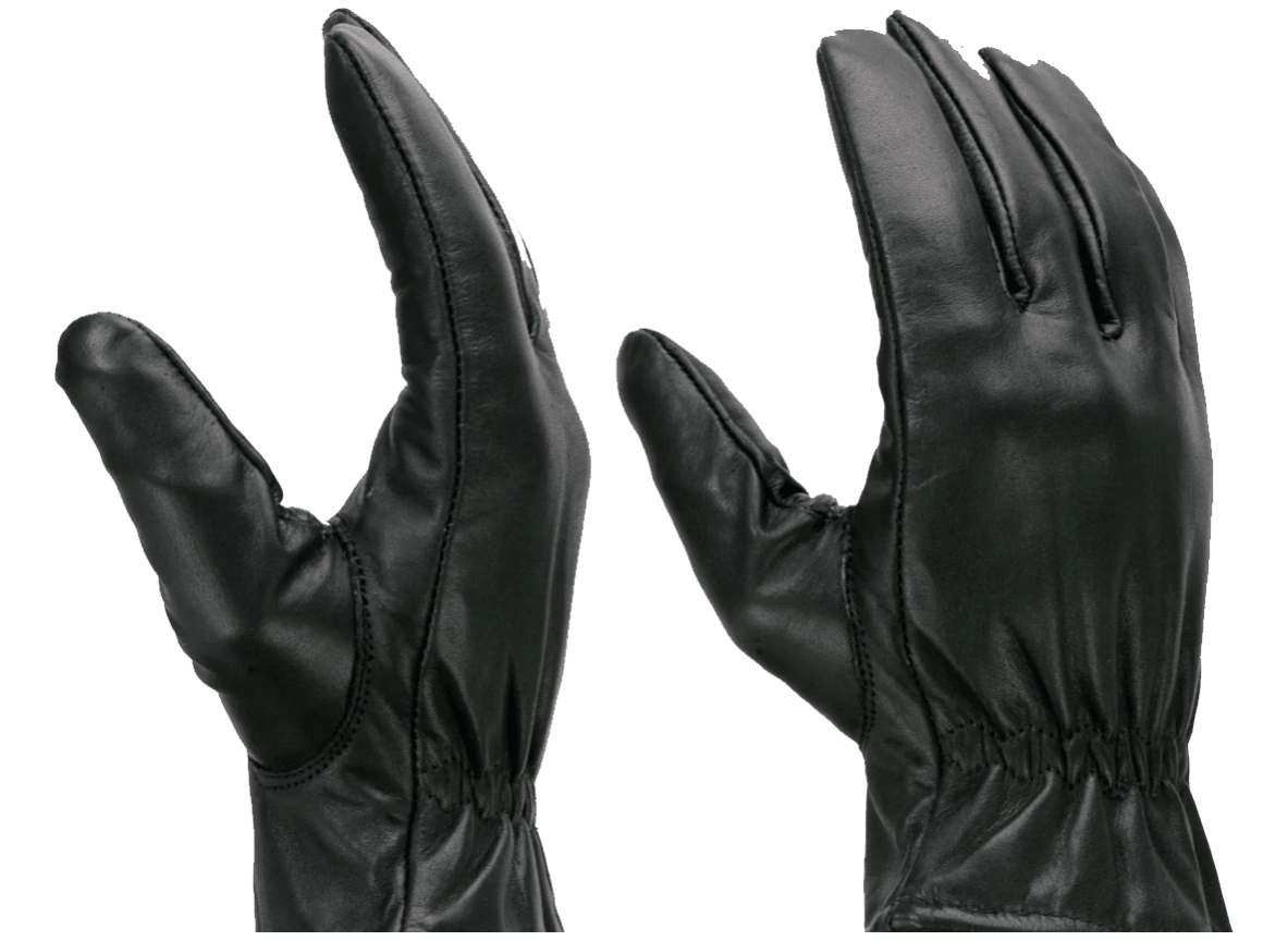Neorom Premium Black Leather Motorcycle Gloves – Thermal Lined with Secure Cinch Wrist - Neorom - NEOROM