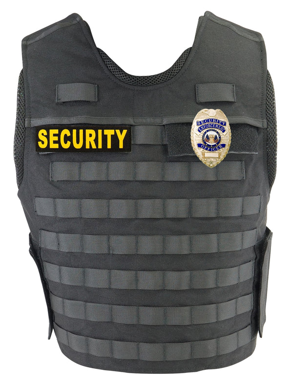 Tactical Body Armor Carrier Vest – Low Profile 600D Cordura MOLLE Vest with Adjustable Cummerbund, ID Panels & Plate Pockets